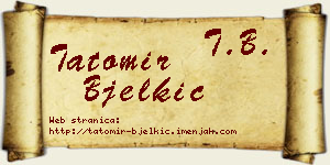 Tatomir Bjelkić vizit kartica